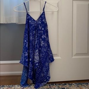 Blue Flowy Blouse